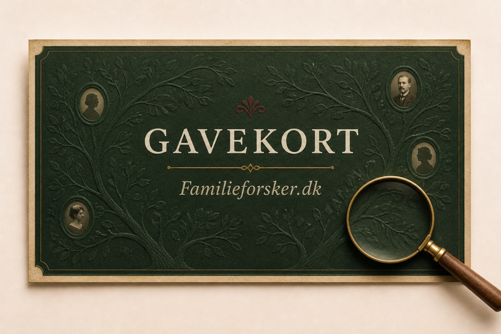 Digitalt gavekort til Familieforsker.dk